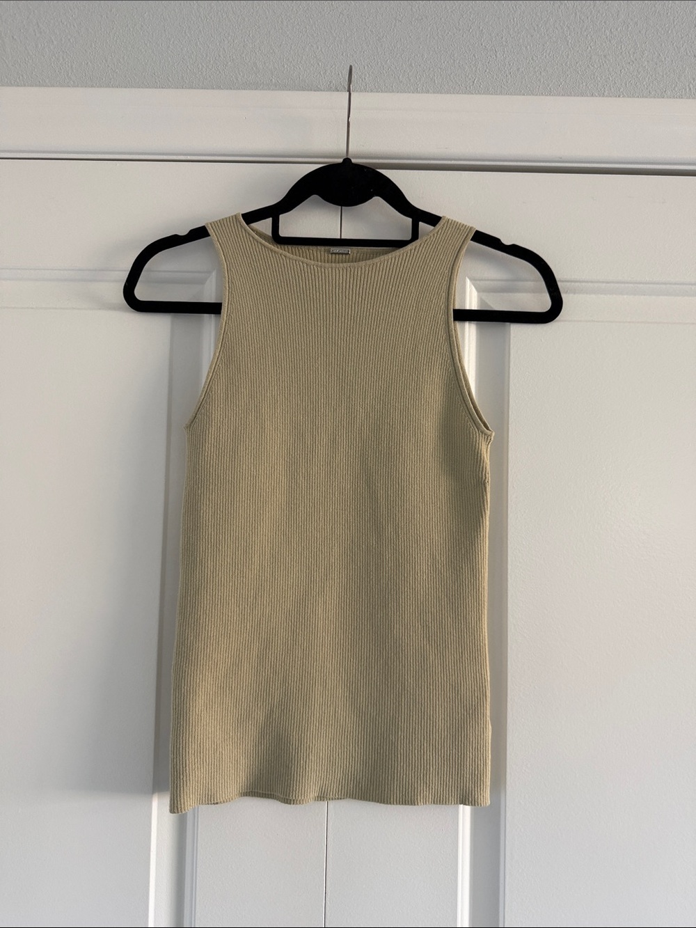 Mila Owen Ribbed Tank Top Light Beige